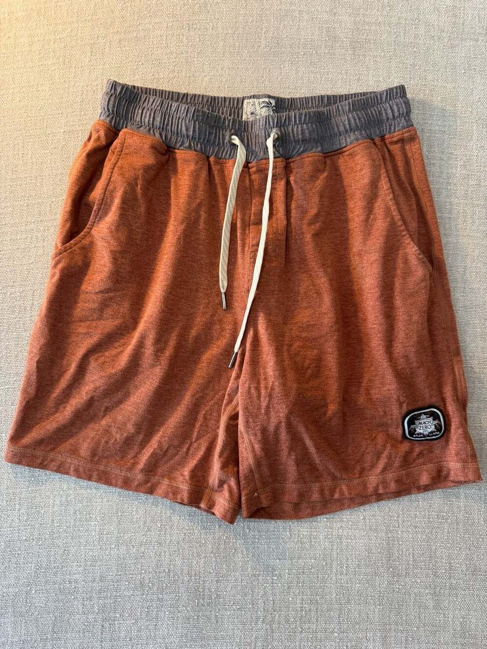 Baja Llama Mach Zero Lounge Shorts in Rust